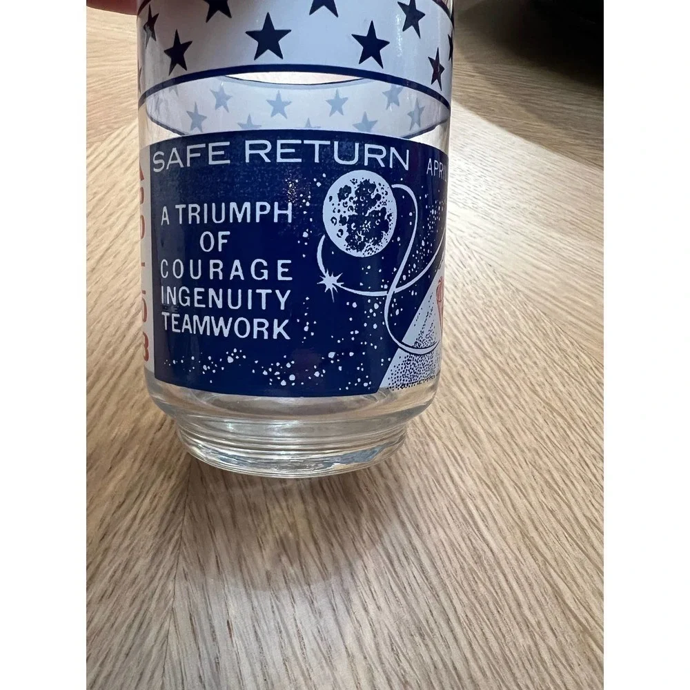 Vintage NASA Libbey Commemorative Glasses, Apollo 13, 10 Oz - Picture 4 of 4